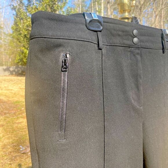 Talbots Black Equestrian Center Seam Slim Stretch Crop Pants - Picture 5 of 9